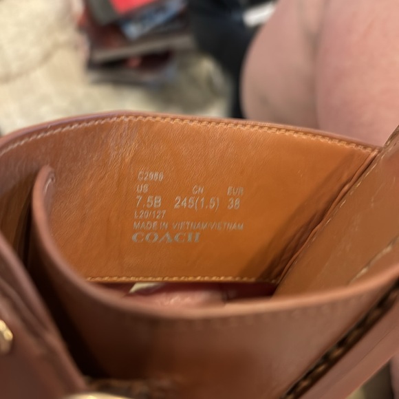 Coach Harlow Women’s Brown Leather Sandals, 7.5 B - Picture 7 of 7